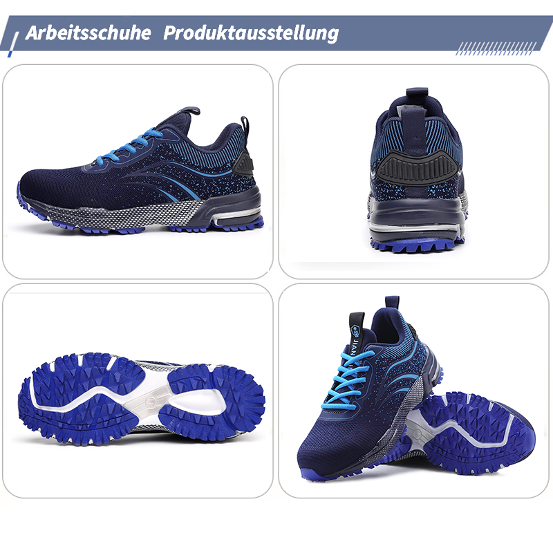 Leicht Sicherheitsschuhe Herren Damen Arbeitsschuhe Atmungsaktiv Schutzschuhe Stahlkappe Sportlich Sneaker R&B