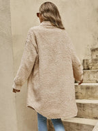 R&B | Bequeme Teddy Jacke mit Knopfleiste & Brusttaschen
