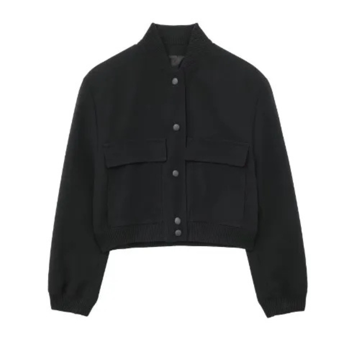 R&B | Kurze Jacke mit Rundhalsausschnitt für Frauen