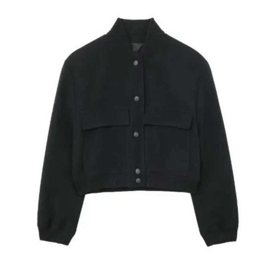 R&B | Kurze Jacke mit Rundhalsausschnitt für Frauen