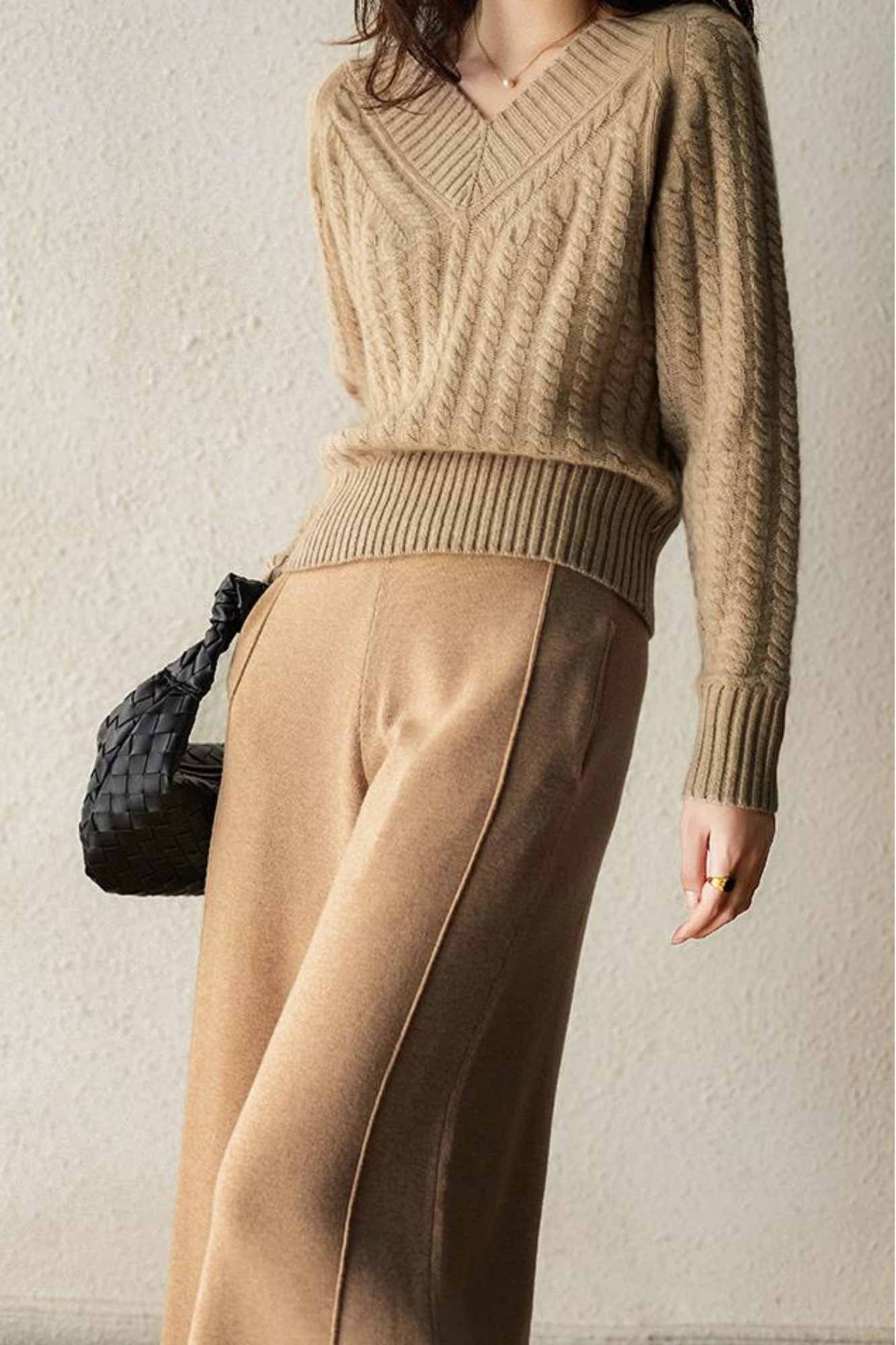R&B | Pullover aus Strick mit V-Ausschnitt für Damen