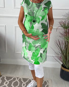 R&B | Lässiges Longtop mit Farbenfrohem Blumenprint