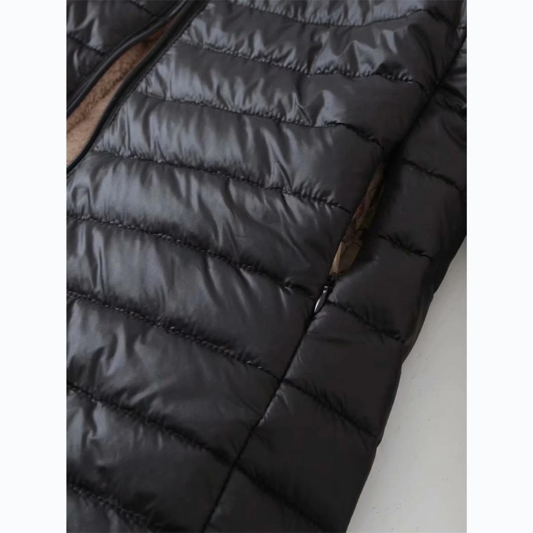 R&B | Luxuriöse Fleecegefütterte gepolsterte Jacke mit Kapuze für zusätzlichen Komfort Ideal für Herbst/Winter