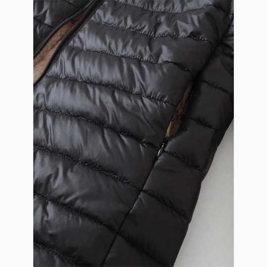 R&B | Luxuriöse Fleecegefütterte gepolsterte Jacke mit Kapuze für zusätzlichen Komfort Ideal für Herbst/Winter