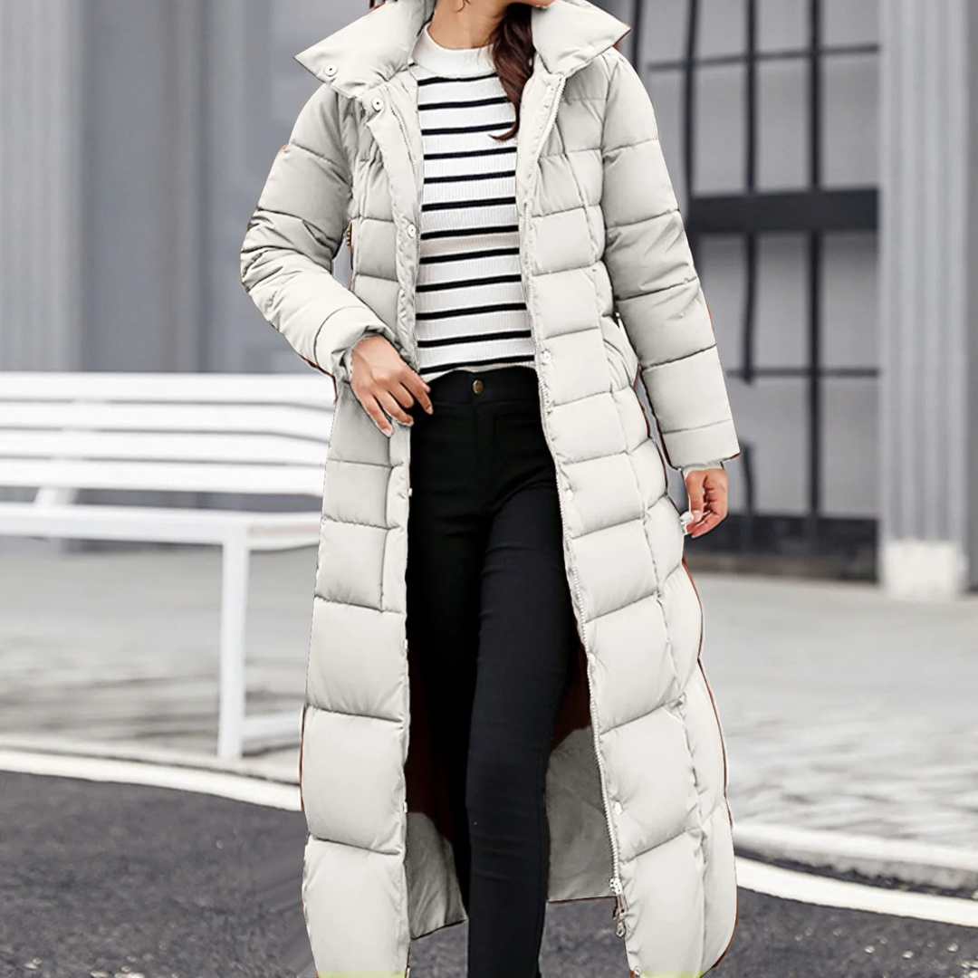 R&B | Elegante Pufferjacke mit Umlegekragen und Knopf für Damen