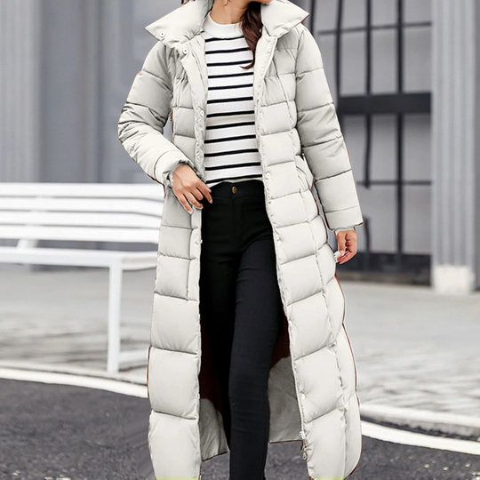 R&B | Elegante Pufferjacke mit Umlegekragen und Knopf für Damen
