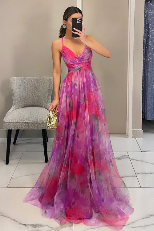R&B | Enchant My Love Print Maxi Kleid