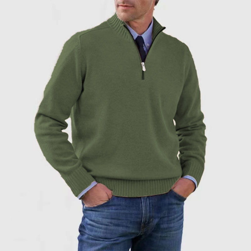 R&B | Herrenpullover Mit Halbem Reißverschluss