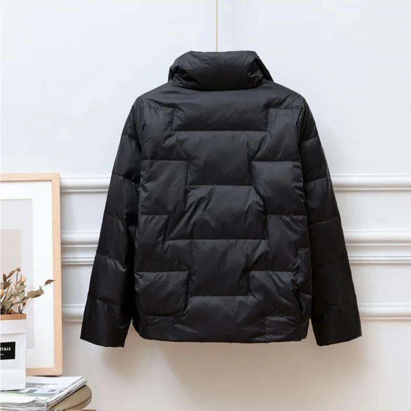 R&B | Gep quiltete Daunenjacke Rollkragen Daunenjacke