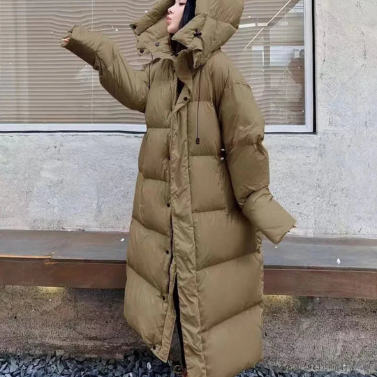 R&B | Lange Winter Puffer Daunen Jacke - Kapuze