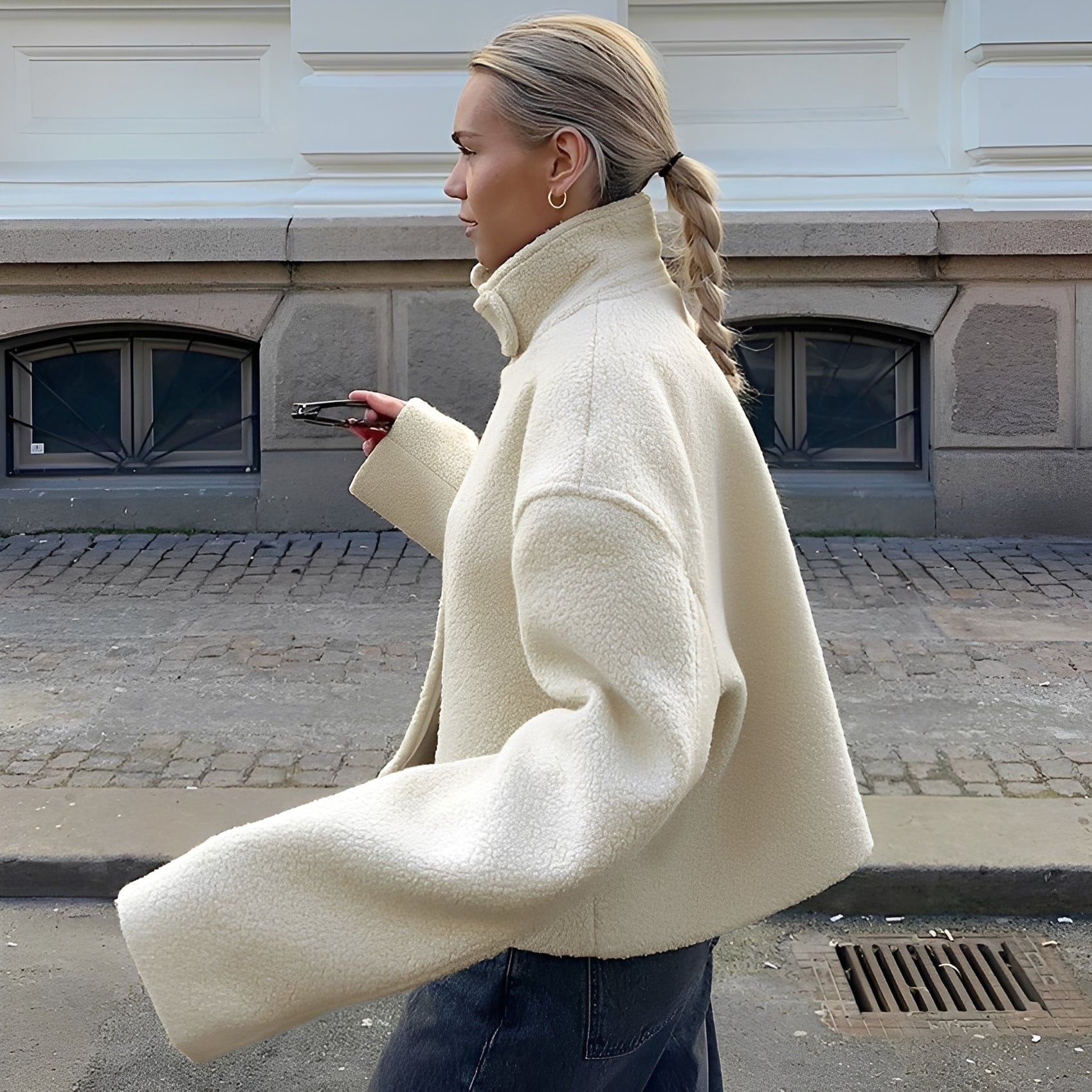 R&B | Modischer, lässiger Oversize-Fleece-Mantel für Frauen