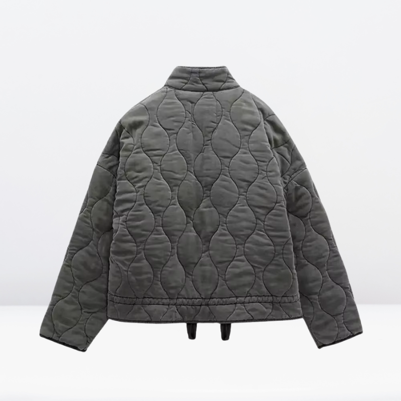 R&B | Damen Steppjacke mit Kordelzug & Reißverschluss