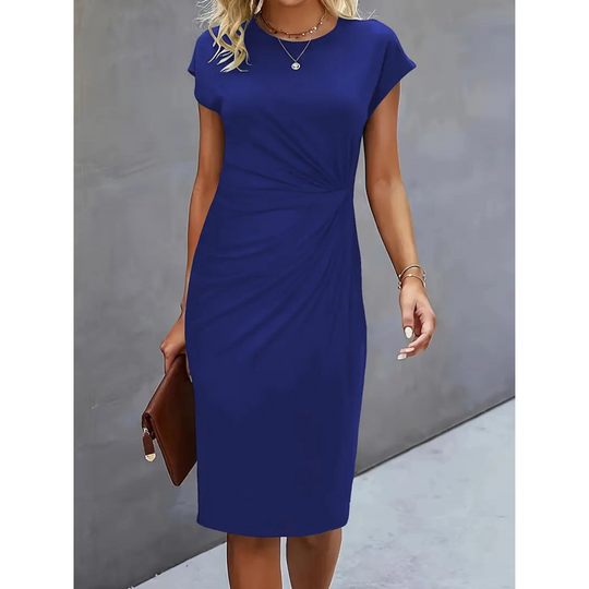 R&B | Damen Taillenakzent Stil Kleid Kurzärmlich