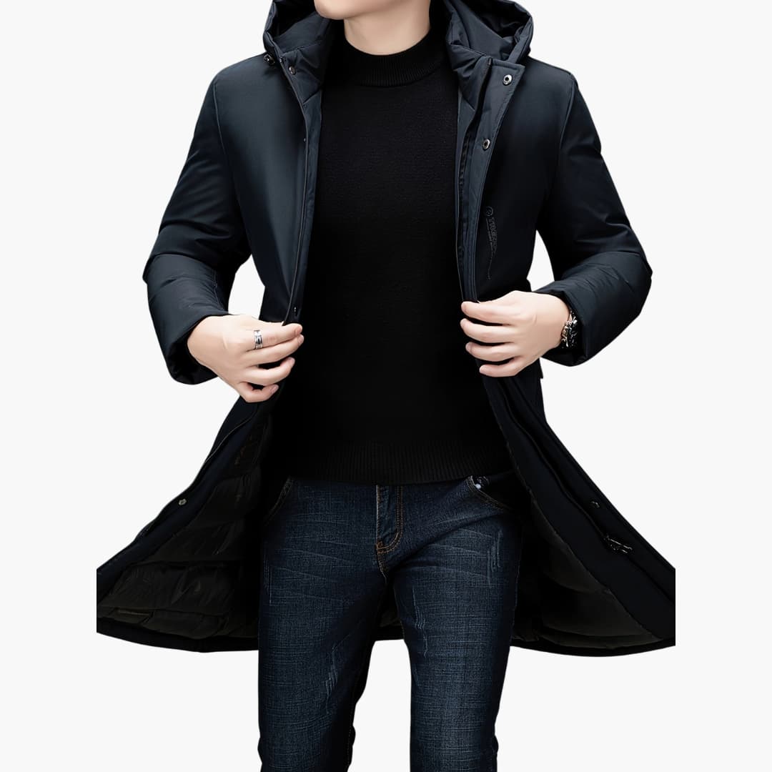 R&B | Stilvolle Winterjacke mit Kapuze für Männer