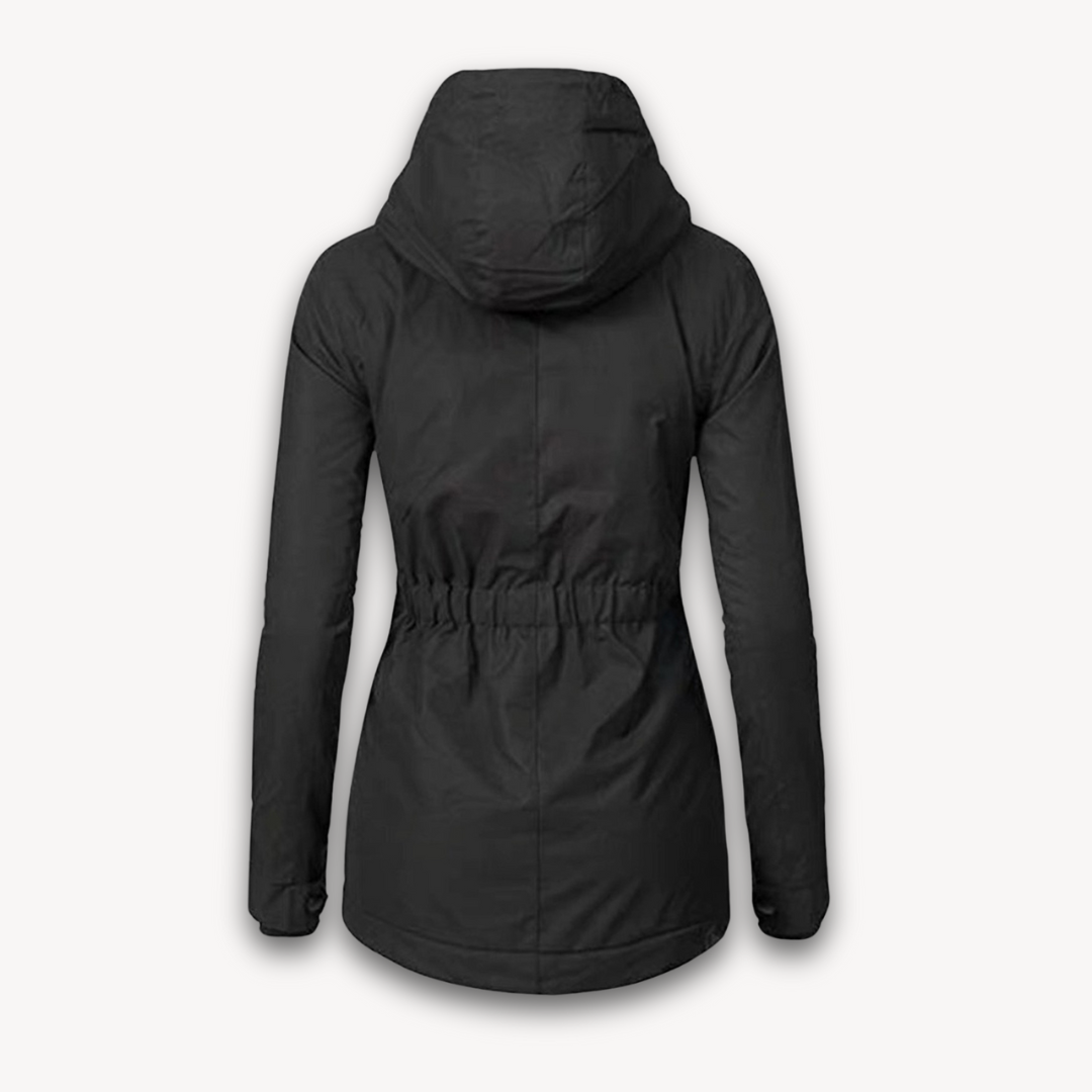 R&B | Damen Wasserdichte Winterjacke mit Kunstfellfutter