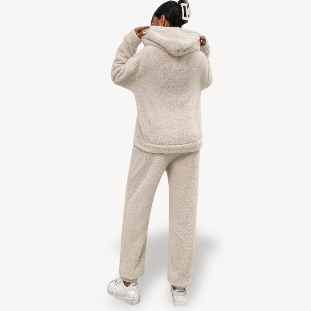 R&B | Damen Fleece-Loungewear-Set Trainingsanzug