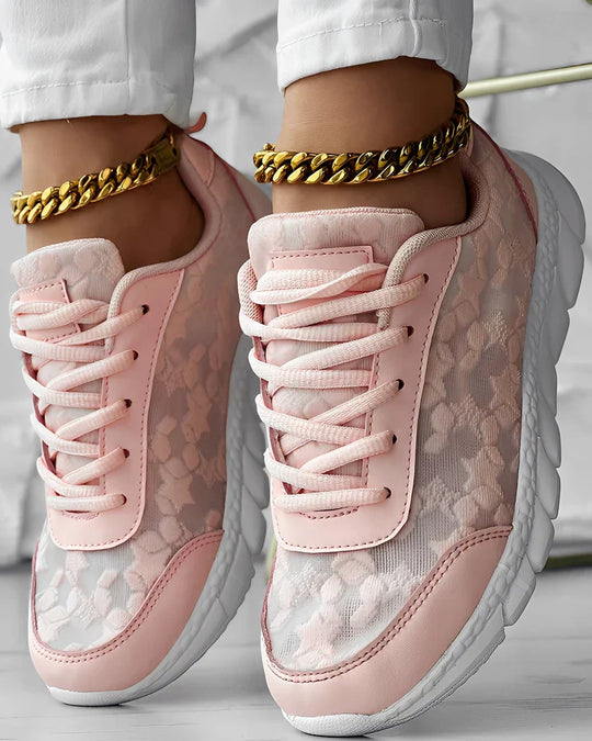 LässigeAtmungsaktive Sneaker Mit Blumenmuster Damen R&B