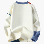 R&B | Patchwork Strickpullover Im Modernen Design - Perfekt für Herbst und Winter