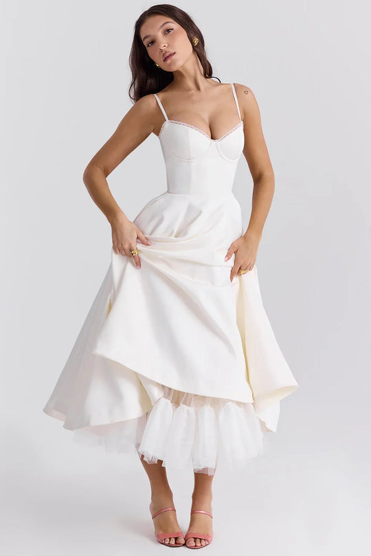 R&B | Kleid Aus Satinmaterial Für Damen