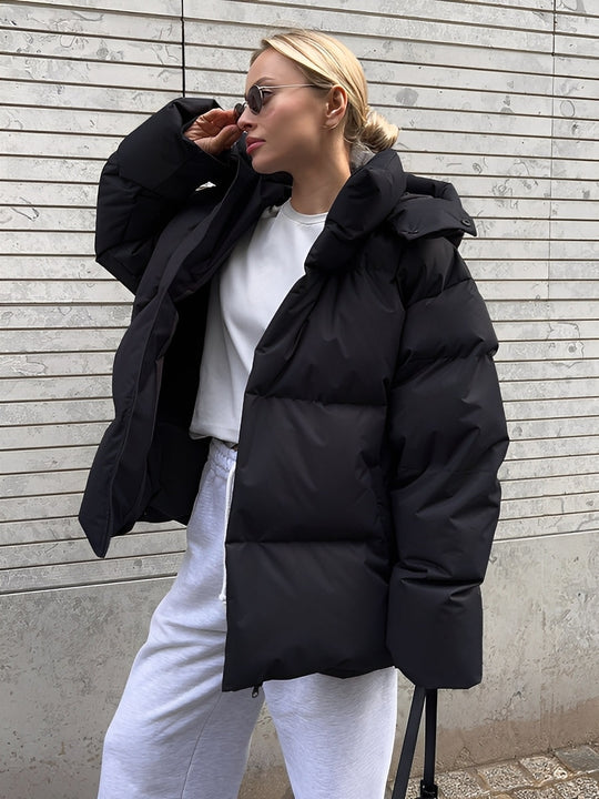 R&B | Warme, gepolsterte, lässige Jacke für Frauen