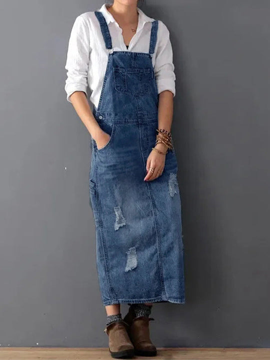 R&B | Lässiges Denim Latzkleid