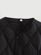 R&B | Elegante Langarm-Steppjacke mit Ein-Knopf-Verschluss Ideal für Herbst/Winter