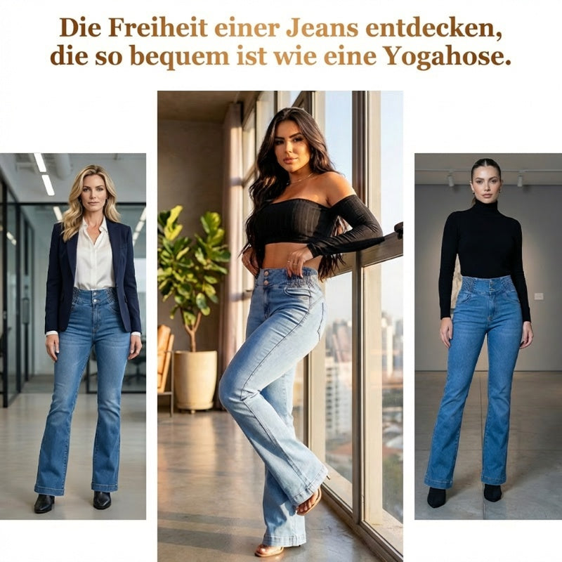 Damen Retro Schlagjeans