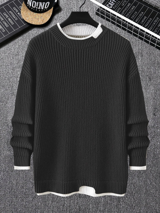 R&B | Überdimensionierter Strickpullover Acryl Lässig und Warm