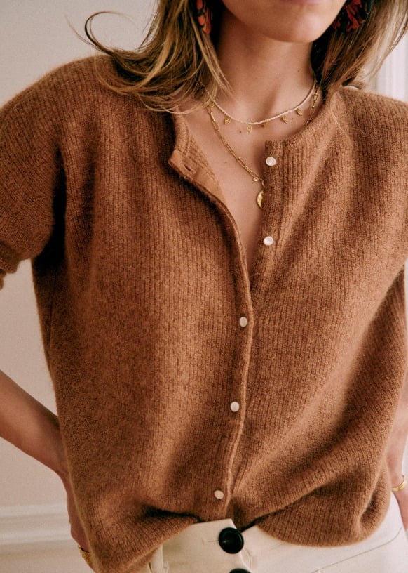 R&B | grob gestrickter Cardigan-Pullover