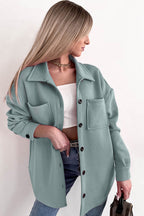 R&B | Oversized Hemdbluse mit Großen Taschen Polyester Minimalistisch und Stilvoll