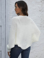 R&B | Bat Sleeve Offenes Front Kurzes Cardigan