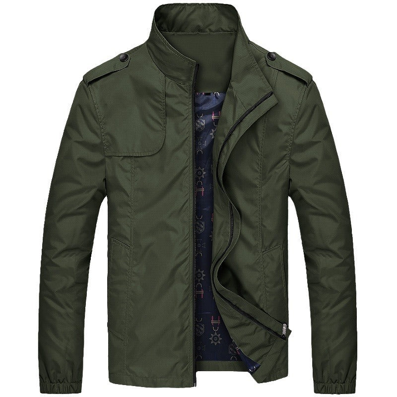 R&B | Freizeitjacke Slim Fit - Winddichte Übergangsjacke mit Stehkragen und Taschen, Modernes Design für Alltag und Outdoor
