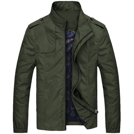 R&B | Freizeitjacke Slim Fit - Winddichte Übergangsjacke mit Stehkragen und Taschen, Modernes Design für Alltag und Outdoor