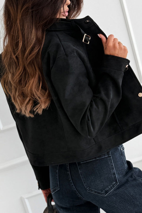 R&B | langärmelige Freizeitjacke mit Knöpfen
