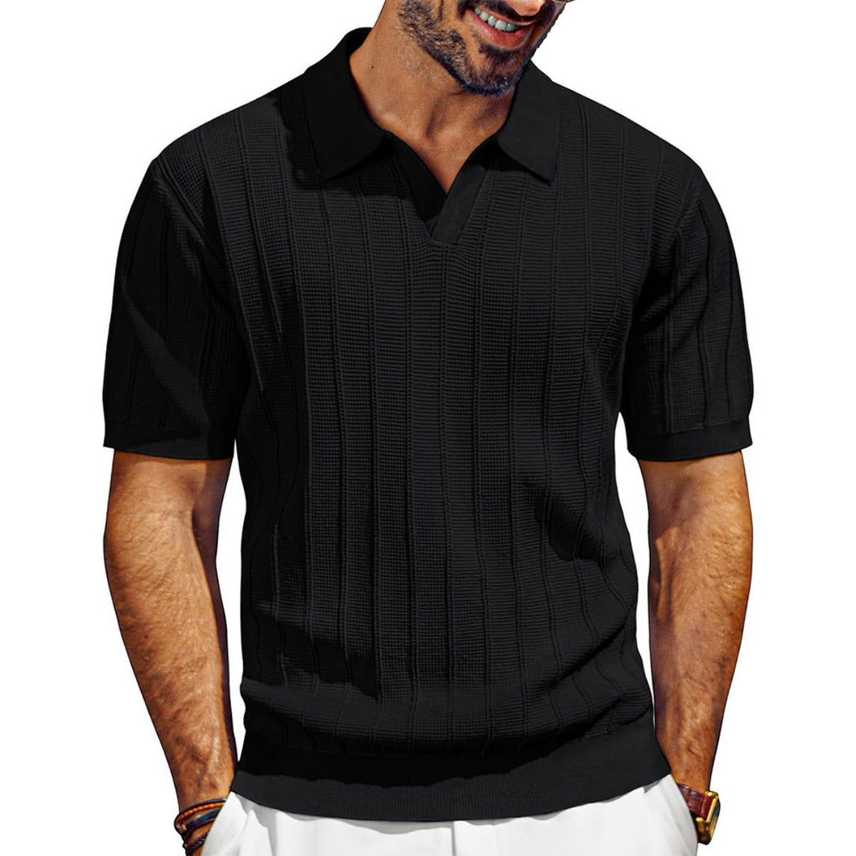 R&B | Mesh-Loch hohler Strickpullover