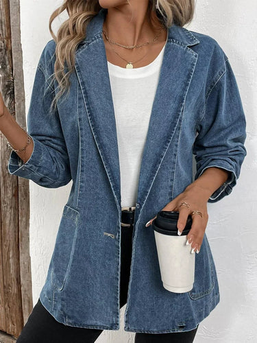 R&B | Strickjacke Jacke Relaxed Passform Offene Vorderseite Atmungsaktiver Stoff Lange Ärmel