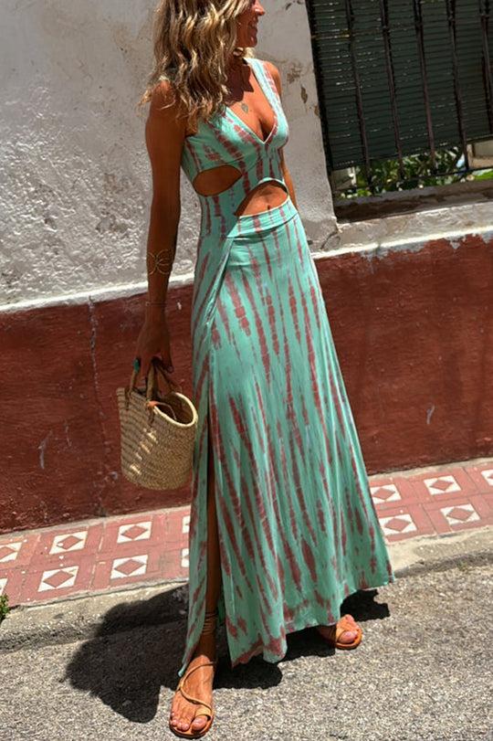 R&B | Stretchkleid mit Ausschnitt und Schlitz