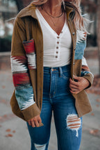 Cordjacke Mit Aztekenmuster