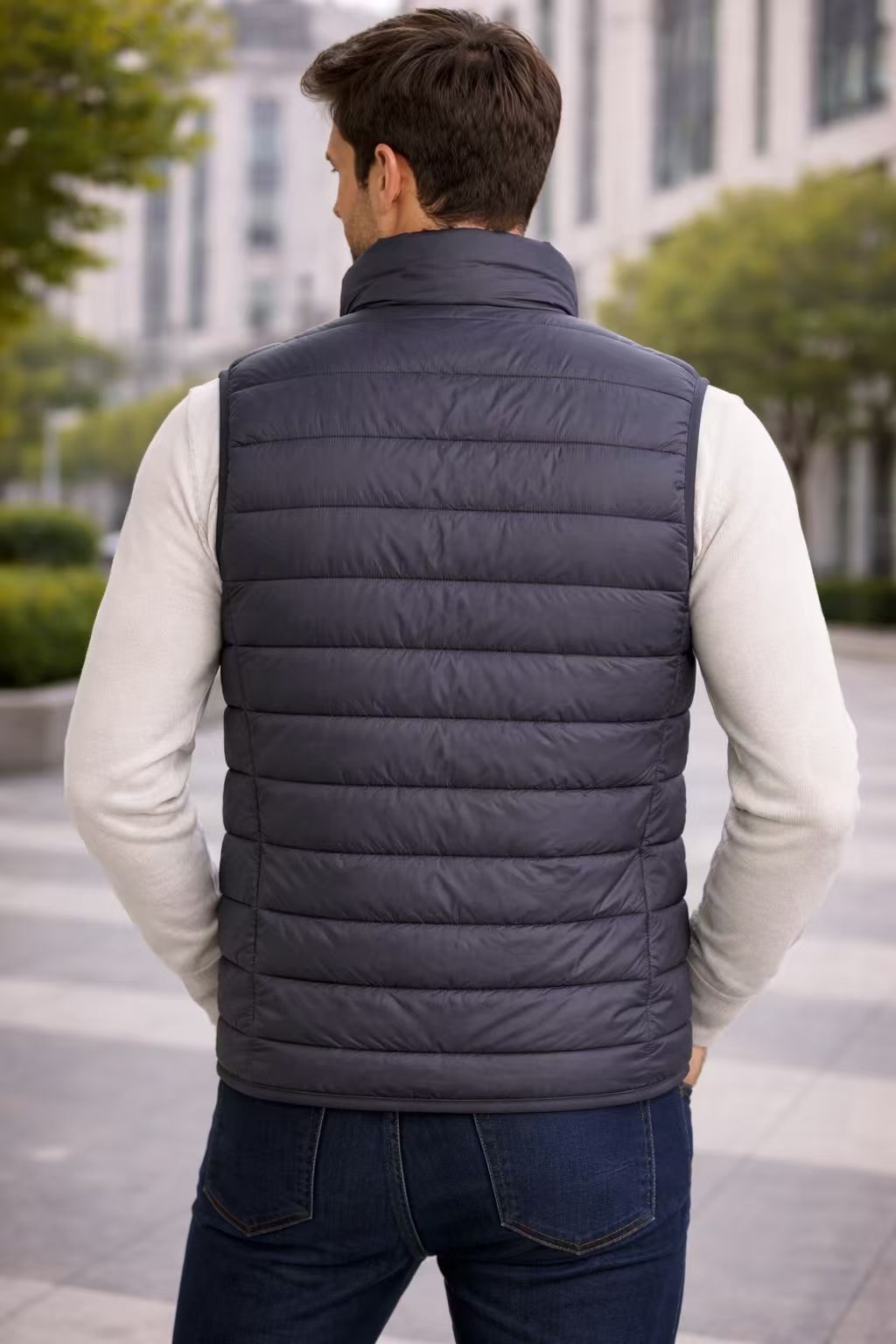 R&B | Ärmellose Steppweste Aus Nylon für Herren
