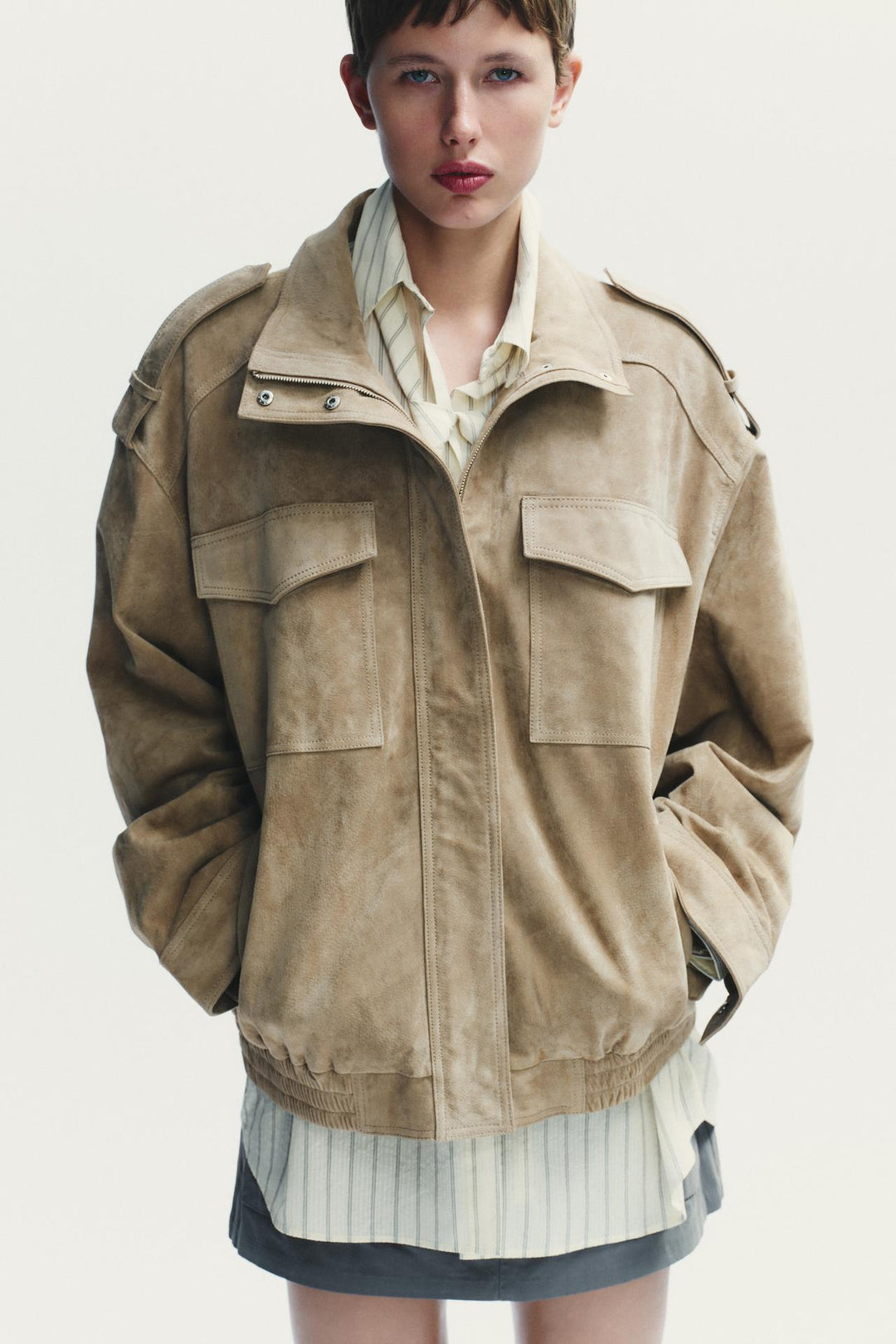 R&B | Klassische Vintage-Inspirierte Wildlederjacke