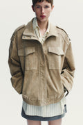 R&B | Klassische Vintage-Inspirierte Wildlederjacke