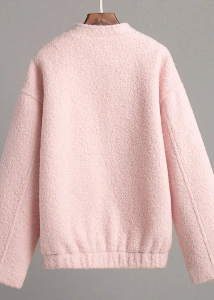 R&B | Rosa Drop Shoulder Stehkragenjacke