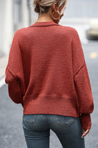 R&B | Knopfleiste Cardigan mit fallen Schultern
