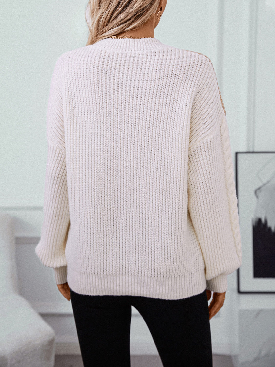 R&B | Strickpullover mit Farbblocken Weicher Strick Elegantes Design
