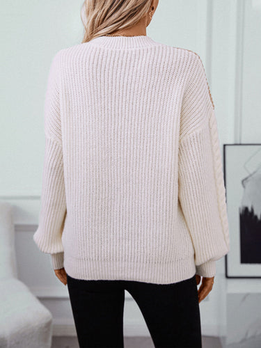 R&B | Strickpullover mit Farbblocken Weicher Strick Elegantes Design