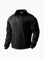 R&B | Halb-Zip Pullover mit Strukturmuster - Smart-Casual Stil für Alltag und Büro