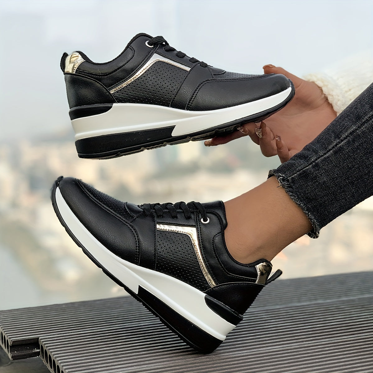 R&B | Einfarbige Sneaker Für Damen Ideal Für Den Alltag