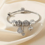 R&B Modisches Armband mit Strasssteinen und Blumen
