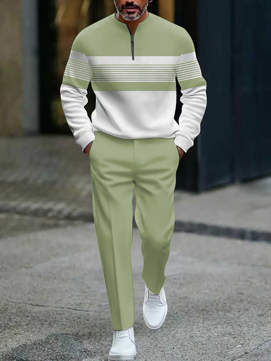 Herren Set Pullover mit grafischem Druck und Hose