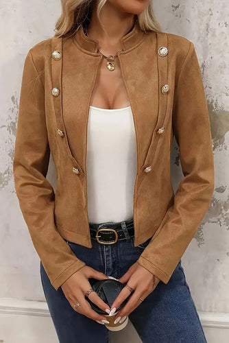 R&B | Schlicht Doppelt Gefütterte Verzierte Jacke
